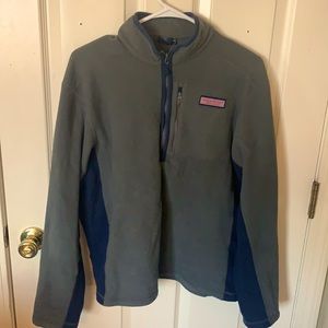 gray women’s vineyard vines half zip fleece